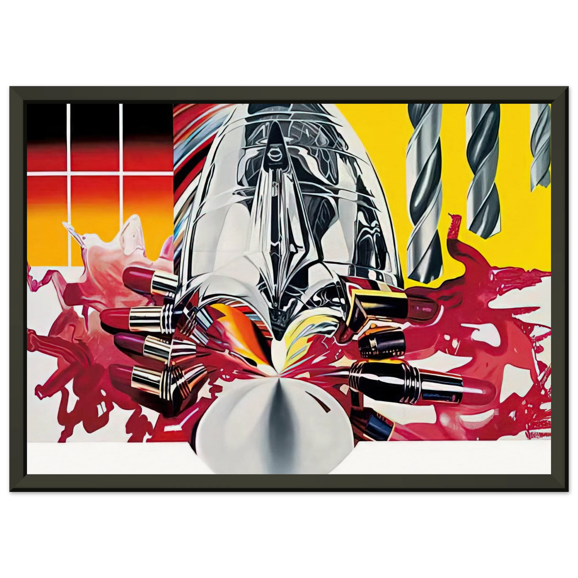 James Rosenquist  The Swimmer in the Economist  painting 3  Framed Art Print  - Aluminum Frame - 70x100 cm / 28x40 inches