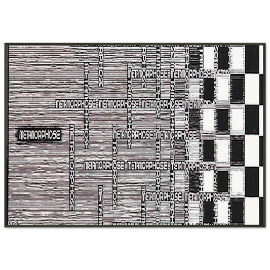 MC Escher  METAMORPHOSIS II EXCERPT 1 Framed Art Print  - Aluminum Frame - 21x29.7 cm / 8x12"