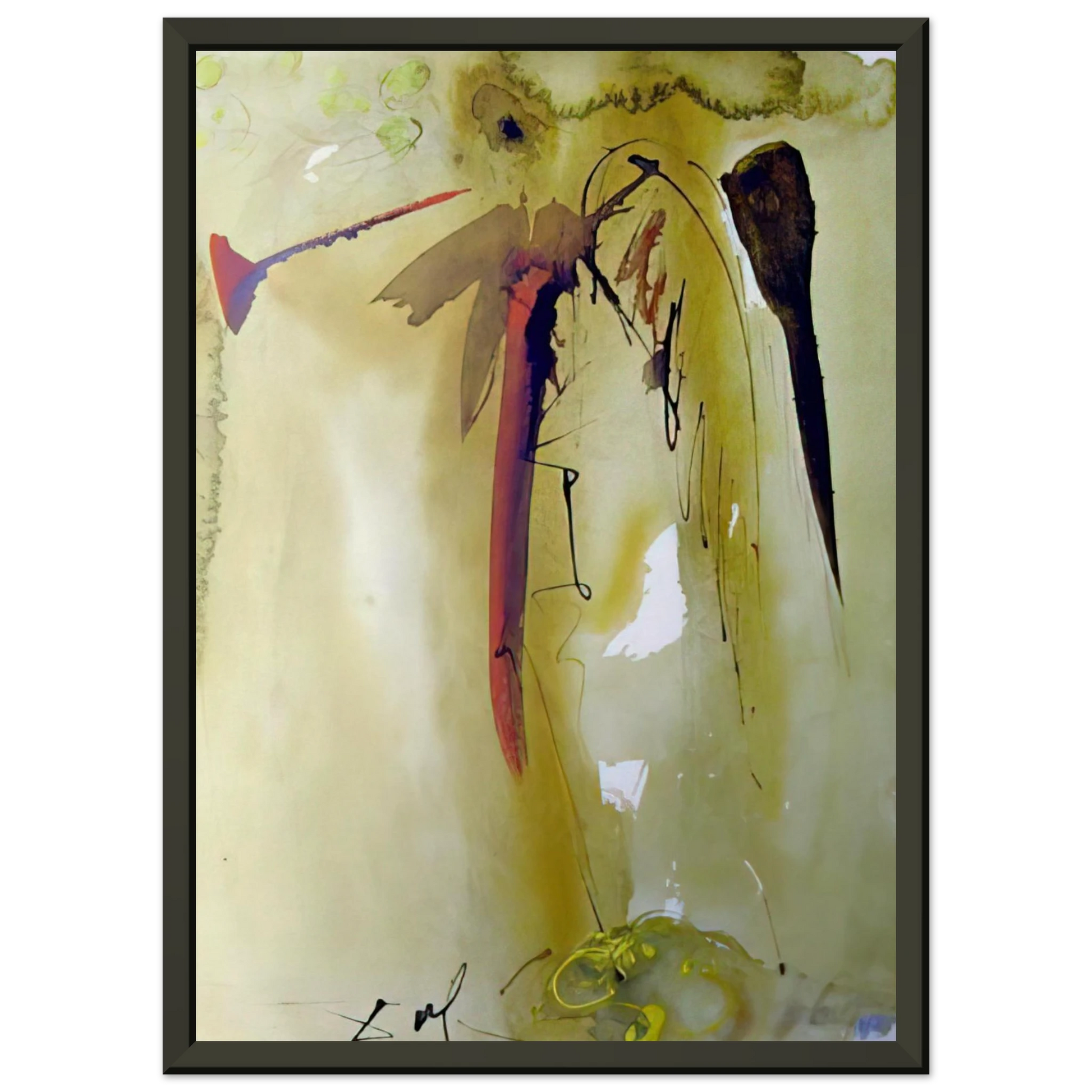 Salvador Dali  VOX CLAMANTIS 1967 Framed Art Print  - Aluminum Frame - 40x50 cm / 16x20 inches