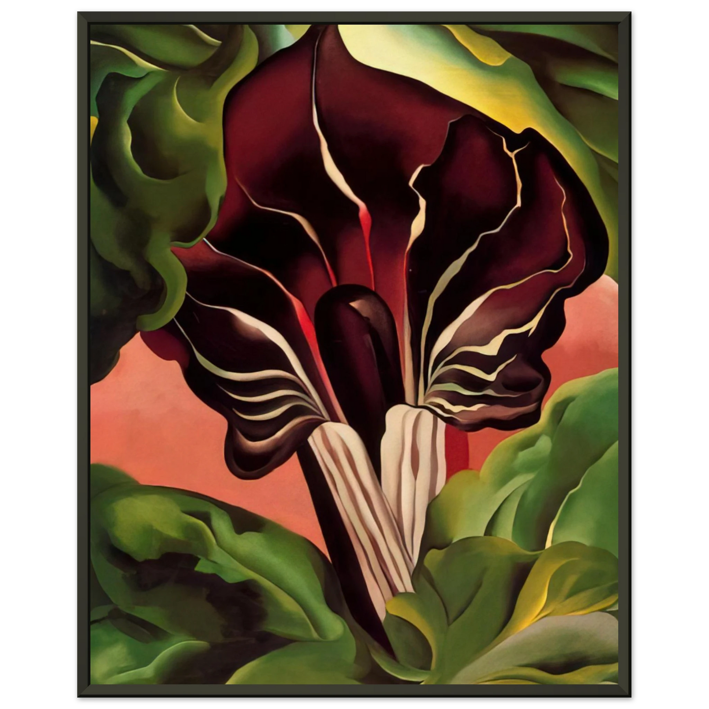 Georgia OKeeffe  JackinthePulpit II Framed Art Print  - Aluminum Frame - 60x80 cm / 24x32 inches