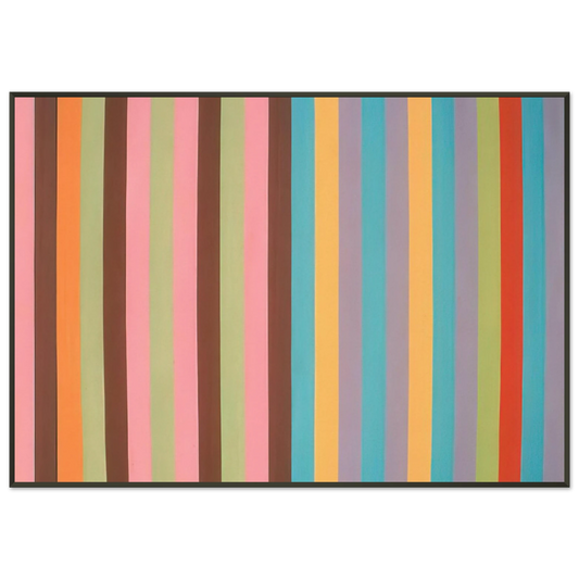 Gene Davis  Boudoir Painting  1965 Framed Art Print  - Aluminum Frame - 21x29.7 cm / 8x12"