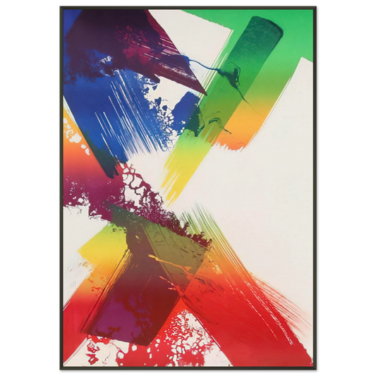 Paul Jenkins  Untitled  1983 Framed Art Print  - Aluminum Frame - 21x29.7 cm / 8x12"