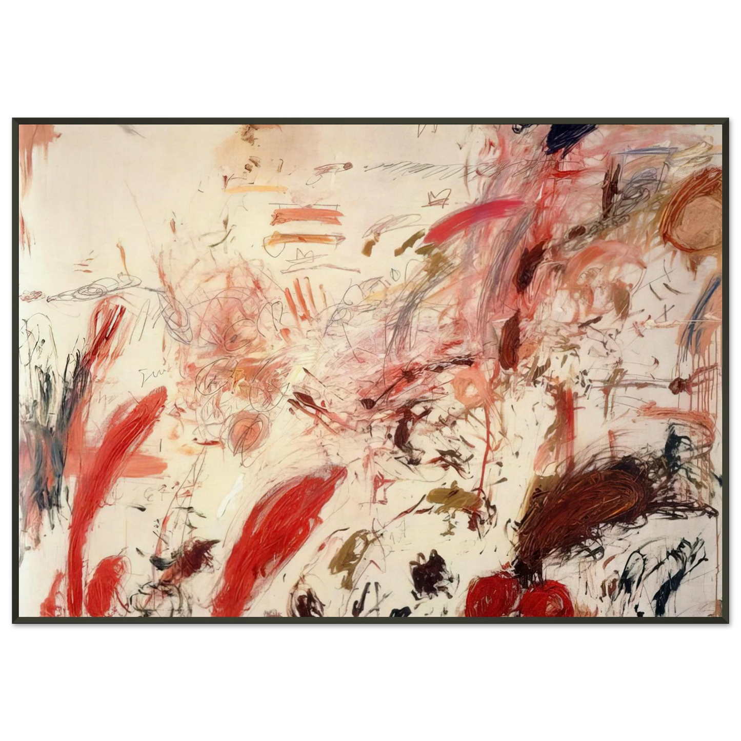 Cy Twombly  Ferragosto IV Framed Art Print  - Aluminum Frame - 21x29.7 cm / 8x12"