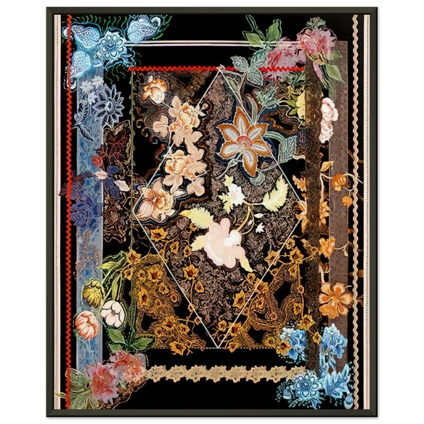 Miriam Schapiro  Gates of Paradise  1980 Framed Art Print  - Aluminum Frame - 70x100 cm / 28x40 inches