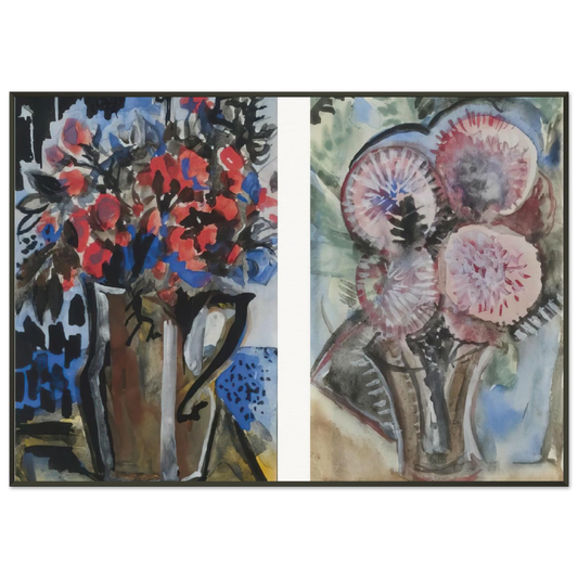 Natalia Goncharova  Still Life  Expressionism Framed Art Print  - Aluminum Frame - 21x29.7 cm / 8x12"