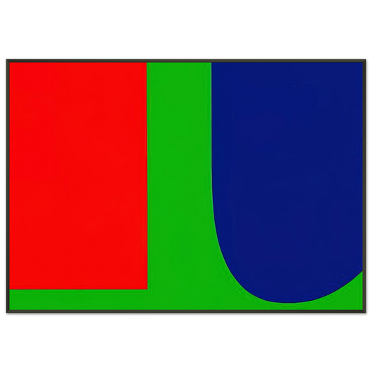 Ellsworth Kelly  Red Blue Green Framed Art Print  - Aluminum Frame - 21x29.7 cm / 8x12"