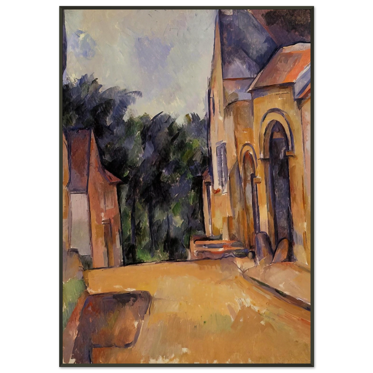 Paul Cezanne  Farm at Montgeroult Framed Art Print  - Aluminum Frame - 21x29.7 cm / 8x12"