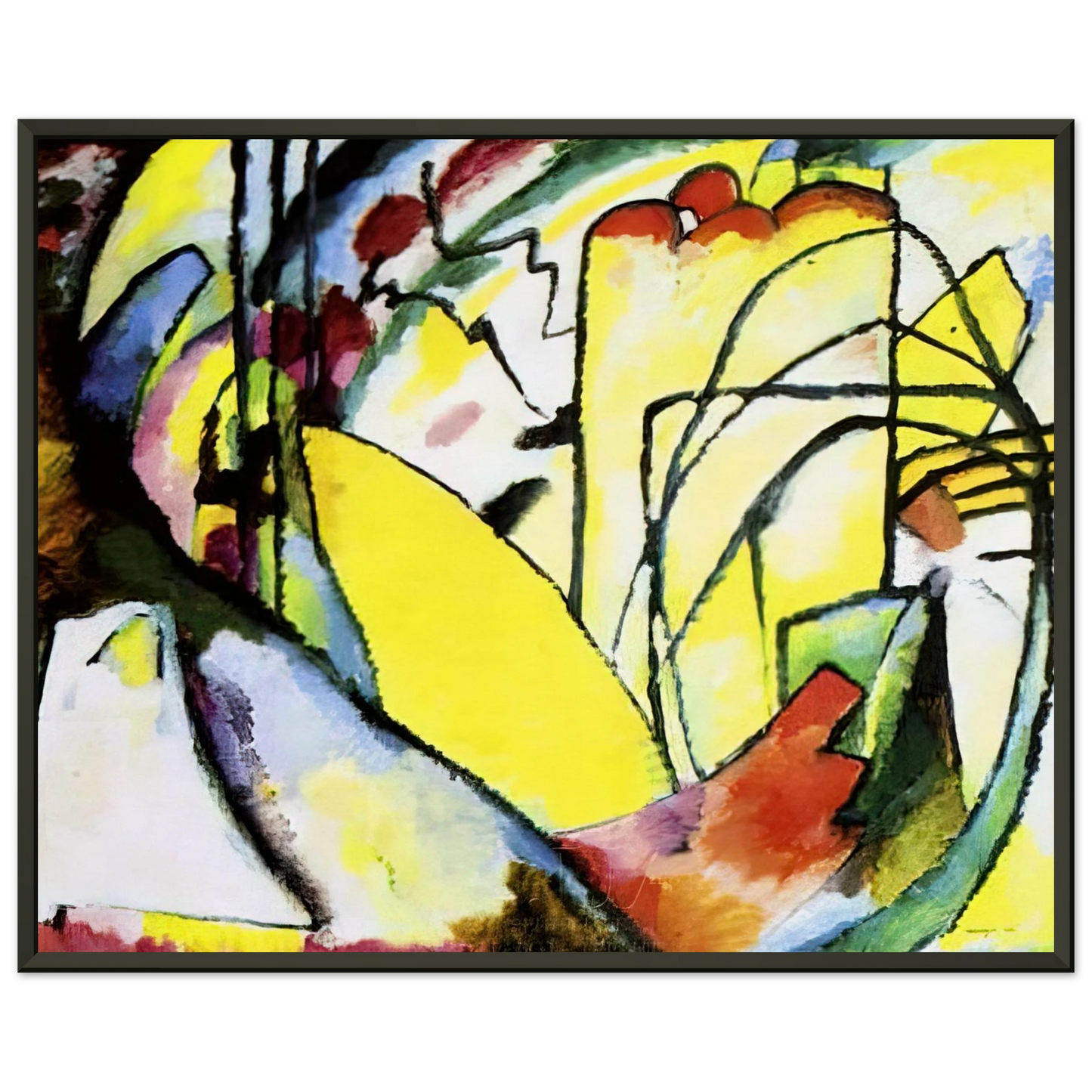 Wassily Kandinsky  IMPROVISATION 10 1910 Framed Art Print  - Aluminum Frame - 60x80 cm / 24x32 inches