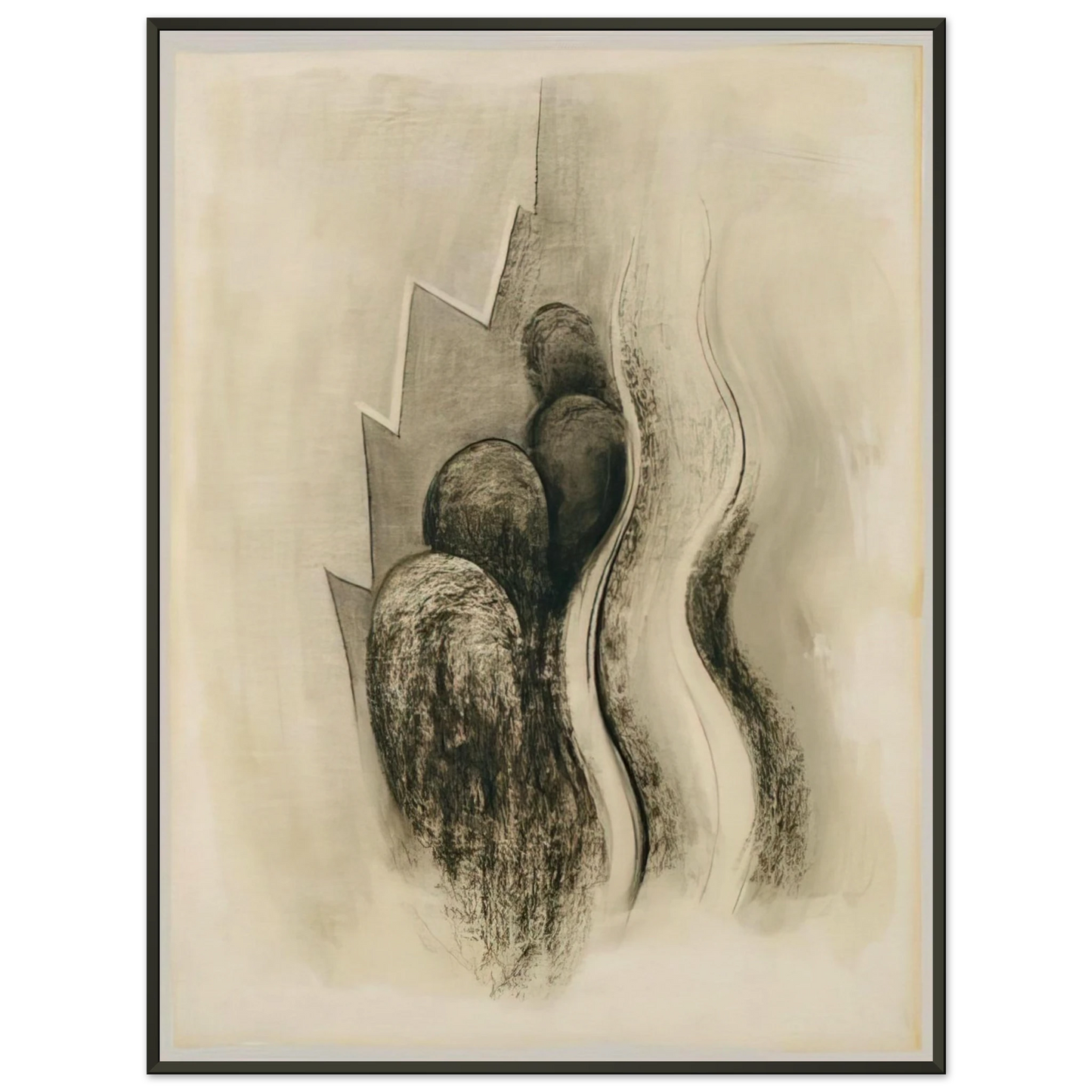 Georgia OKeeffe  Drawing XIII Framed Art Print  - Aluminum Frame - 40x50 cm / 16x20 inches