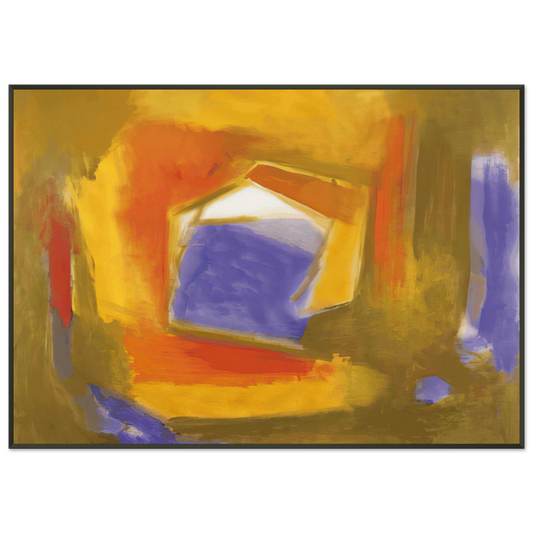 Esteban Vicente  UNTITLED 1990 Framed Art Print  - Aluminum Frame - 21x29.7 cm / 8x12"