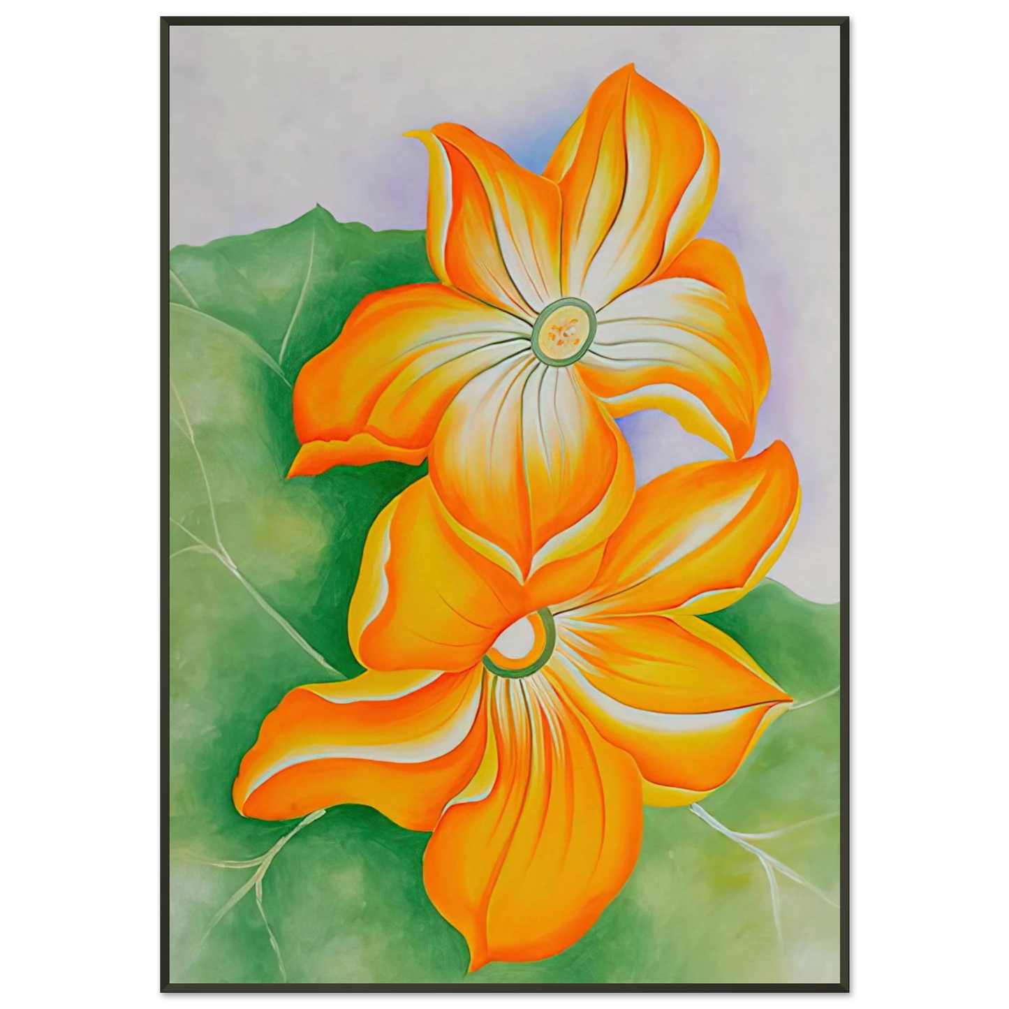 Georgia OKeeffe  Squash Blossoms Framed Art Print  - Aluminum Frame - 21x29.7 cm / 8x12"