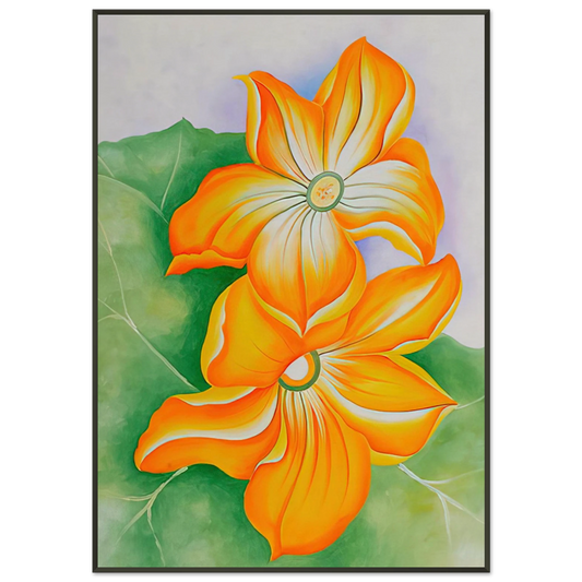 Georgia OKeeffe  Squash Blossoms Framed Art Print  - Aluminum Frame - 21x29.7 cm / 8x12"