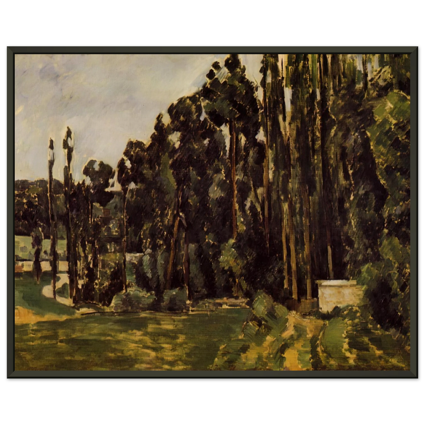 Paul Cezanne  Poplars Framed Art Print  - Aluminum Frame - 70x100 cm / 28x40 inches