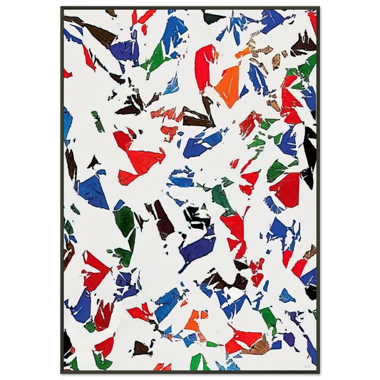 Simon Hantai  Blancs  1973 Framed Art Print  - Aluminum Frame - 21x29.7 cm / 8x12"