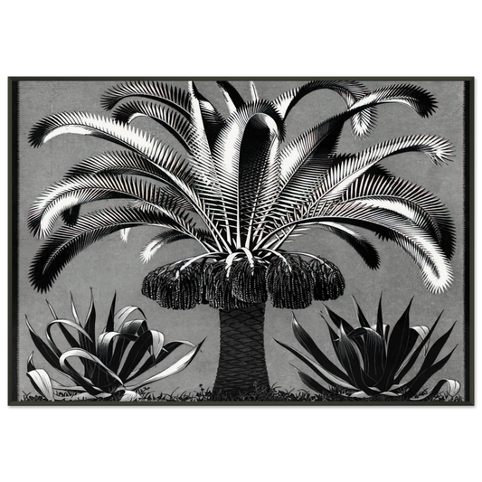 MC Escher  PALM Framed Art Print  - Aluminum Frame - 21x29.7 cm / 8x12"