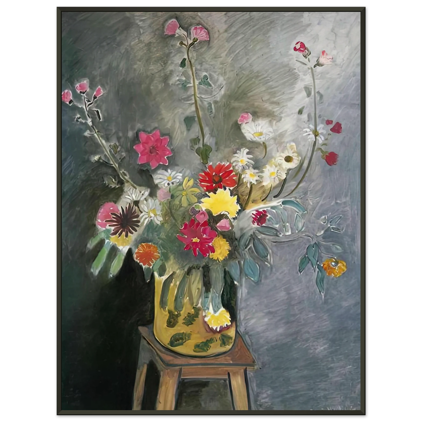 Henri Matisse  BOUQUET OF MIXED FLOWERS 1917 Framed Art Print  - Aluminum Frame - 40x50 cm / 16x20 inches