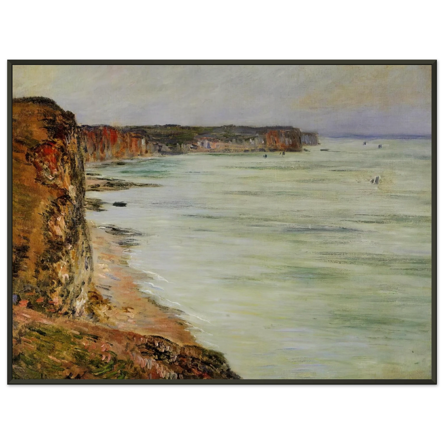 claude monet  Calm Weather Fecamp Framed Art Print  - Aluminum Frame - 60x80 cm / 24x32 inches