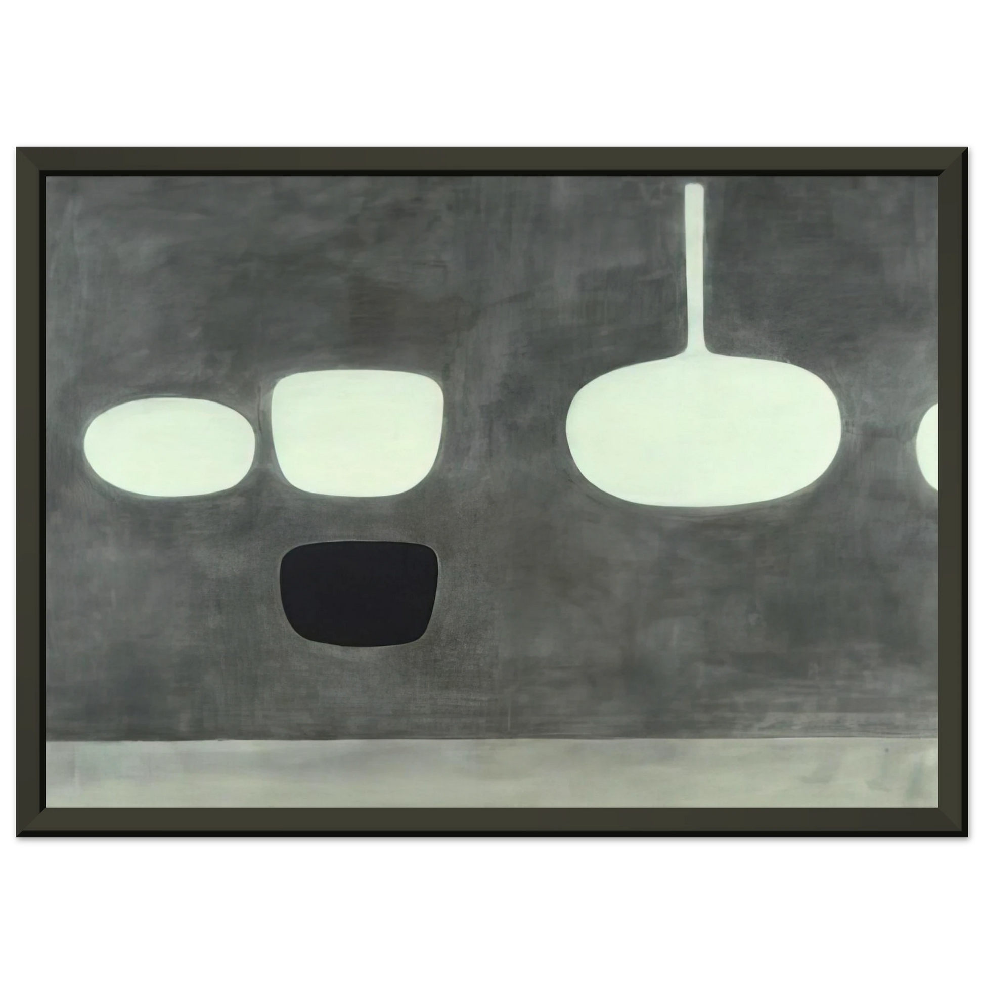 William Scott  Grey Still Life  1969 Framed Art Print  - Aluminum Frame - 40x50 cm / 16x20 inches