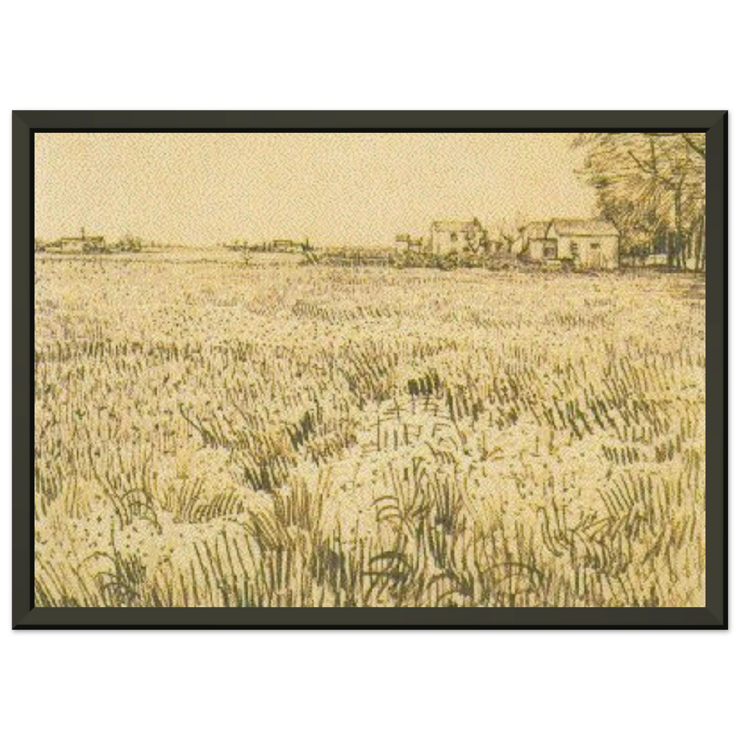 Vincent van Gogh  Meadow with Flowers Framed Art Print  - Aluminum Frame - 40x50 cm / 16x20 inches