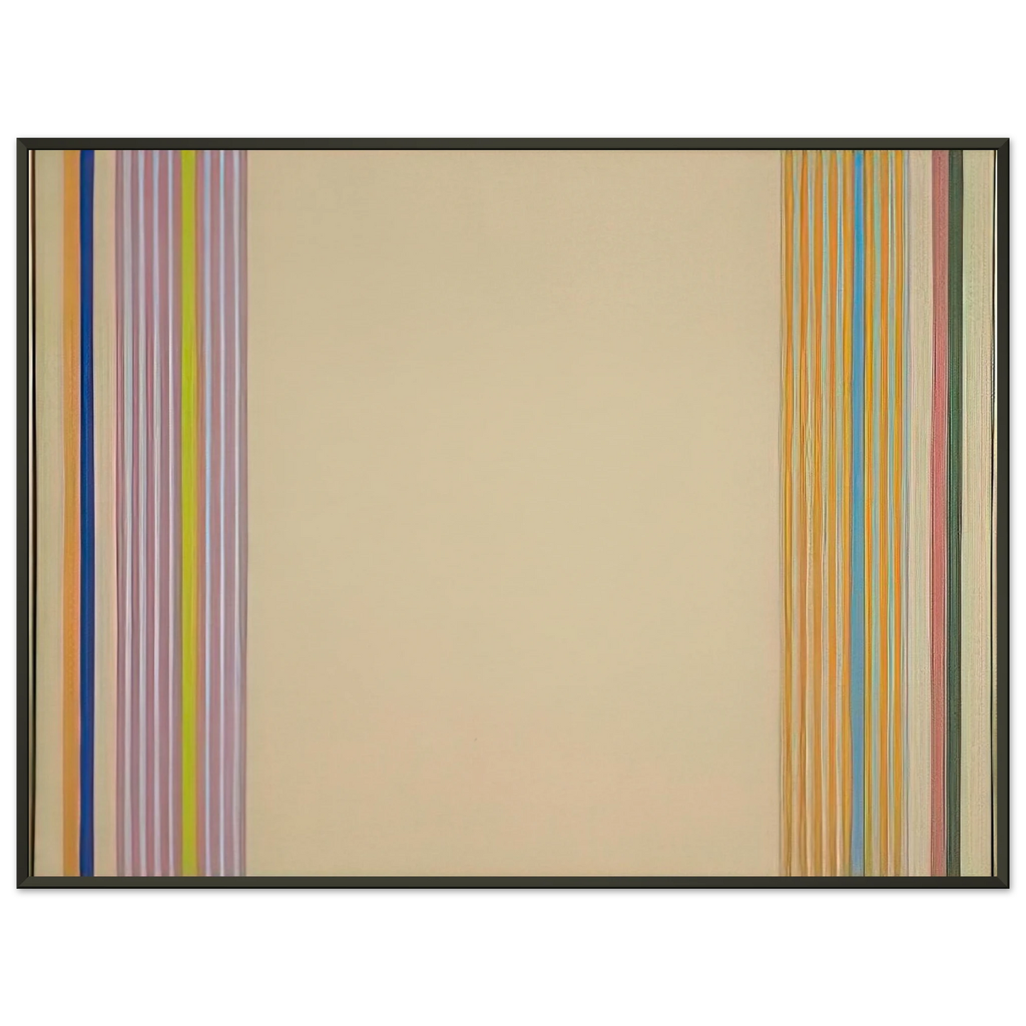 Gene Davis  End Stripes  1960 Framed Art Print  - Aluminum Frame - 60x80 cm / 24x32 inches