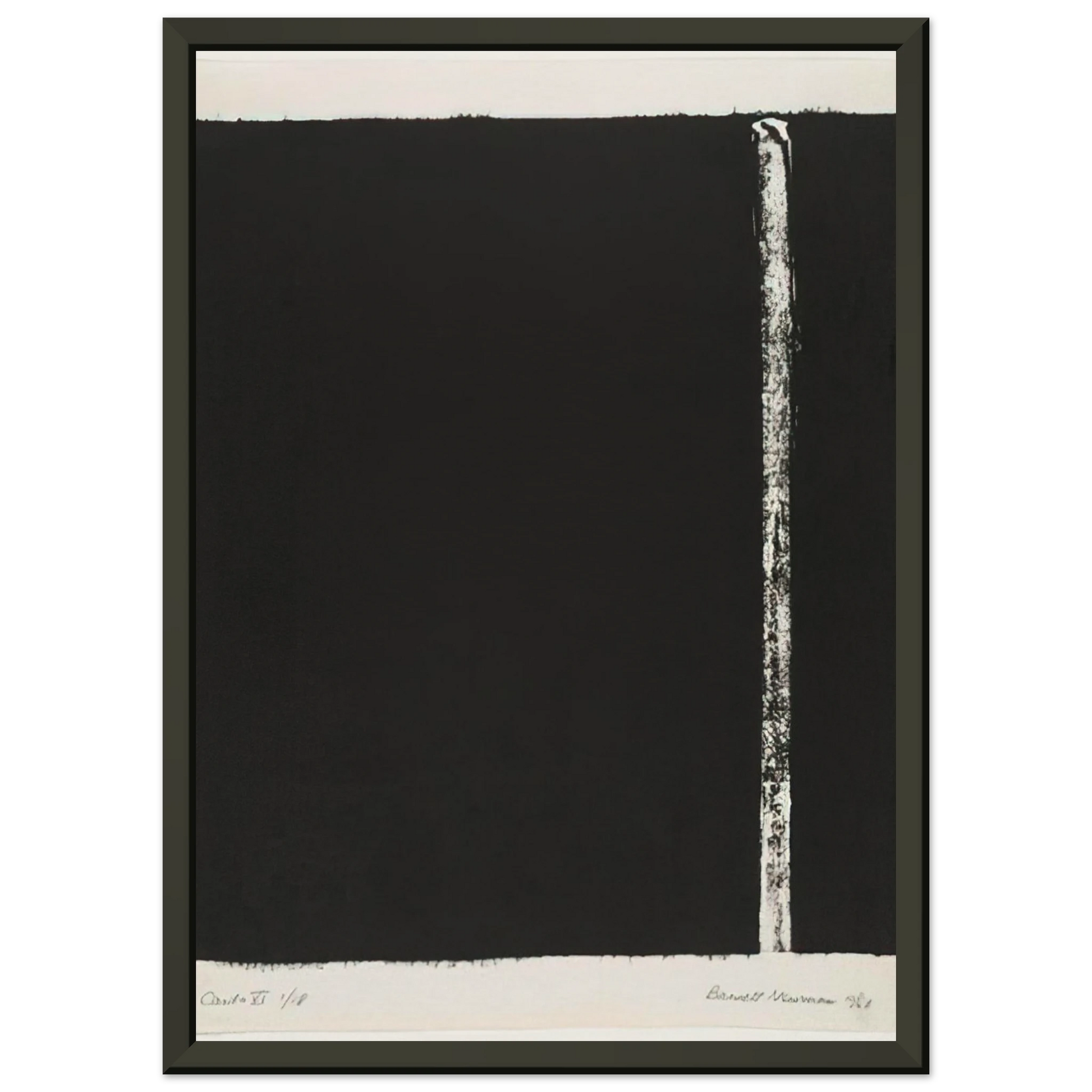 Barnett Newman  Canto VI Framed Art Print  - Aluminum Frame - 60x80 cm / 24x32 inches