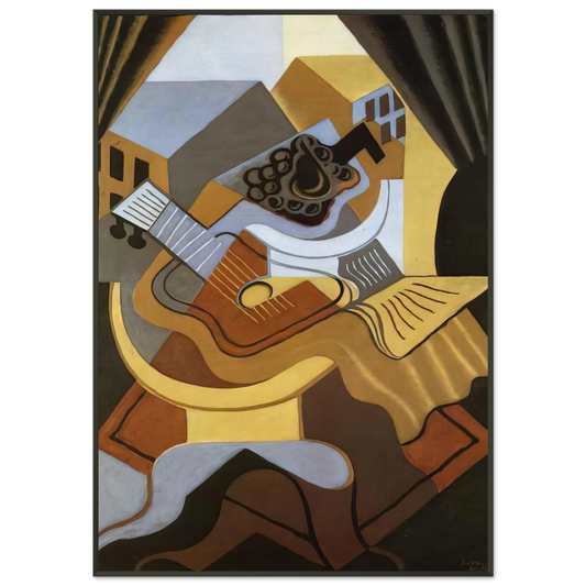 Juan Gris  PEDISTAL TABLE IN FRONT OF THE WINDOW 1921 Framed Art Print  - Aluminum Frame - 21x29.7 cm / 8x12"