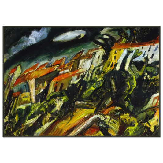 Chaim Soutine  VIEW OF CERET Framed Art Print  - Aluminum Frame - 21x29.7 cm / 8x12"