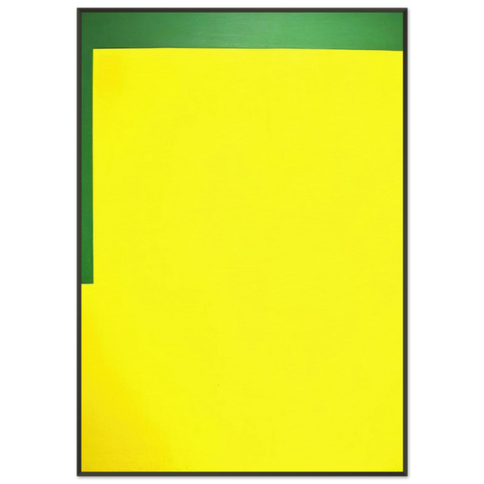 Carmen Herrera  More yellow less green  1989 Framed Art Print  - Aluminum Frame - 21x29.7 cm / 8x12"