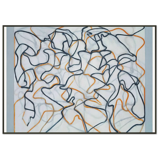 Brice Marden  White Ground Letter  2010 Framed Art Print  - Aluminum Frame - 21x29.7 cm / 8x12"