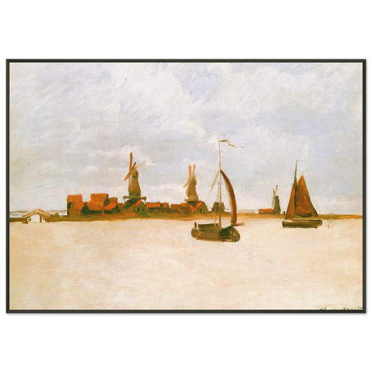 claude monet  The Voorzaan Framed Art Print  - Aluminum Frame - 21x29.7 cm / 8x12"