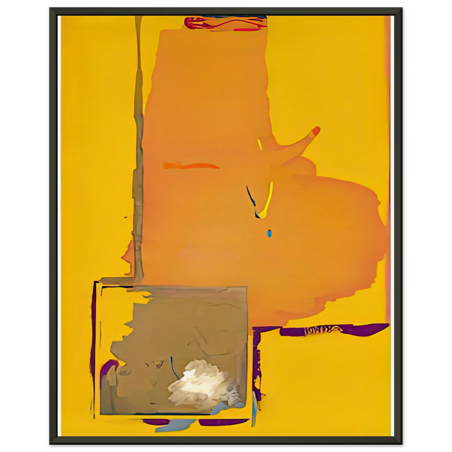 Helen Frankenthaler  Mardi Gras 1987 Framed Art Print  - Aluminum Frame - 40x50 cm / 16x20 inches