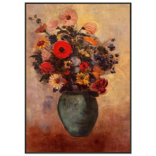 Odilon Redon  VASE OF FLOWERS 3 Framed Art Print  - Aluminum Frame - 21x29.7 cm / 8x12"