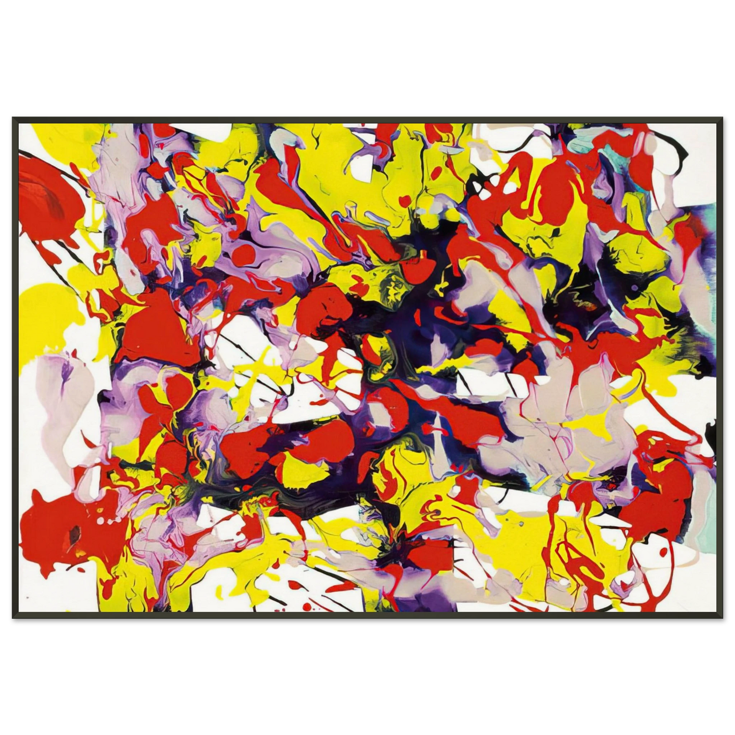 Sam Francis  Untitled  SFP9469  SFF 1743  Framed Art Print  - Aluminum Frame - 21x29.7 cm / 8x12"