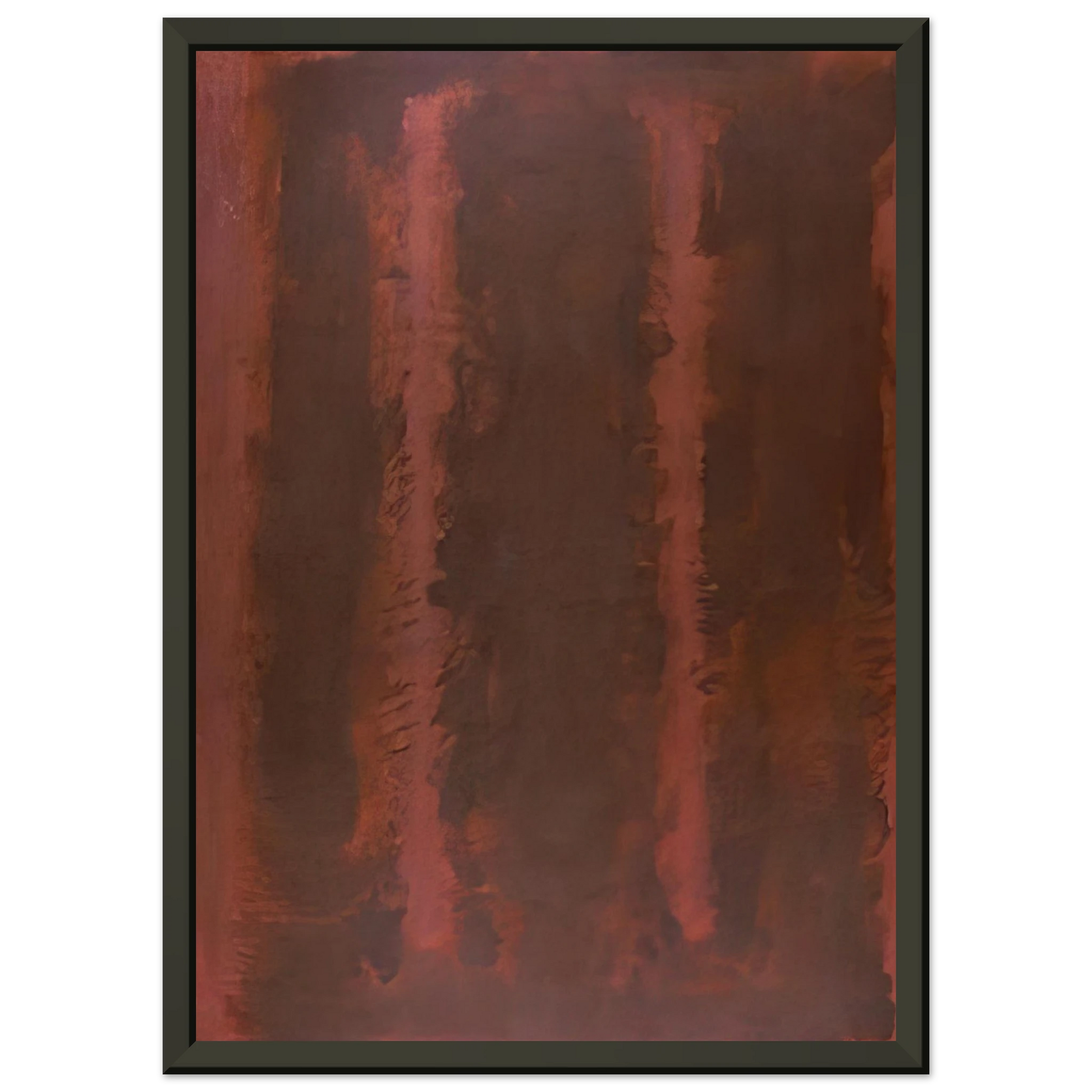 Mark Rothko  Black on Maroon  1958 Framed Art Print  - Aluminum Frame - 70x100 cm / 28x40 inches