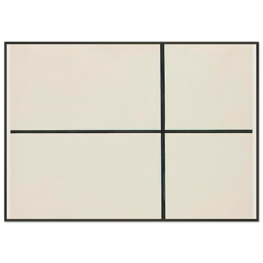 Ellsworth Kelly  Horizontal and Vertical Lines Framed Art Print  - Aluminum Frame - 21x29.7 cm / 8x12"