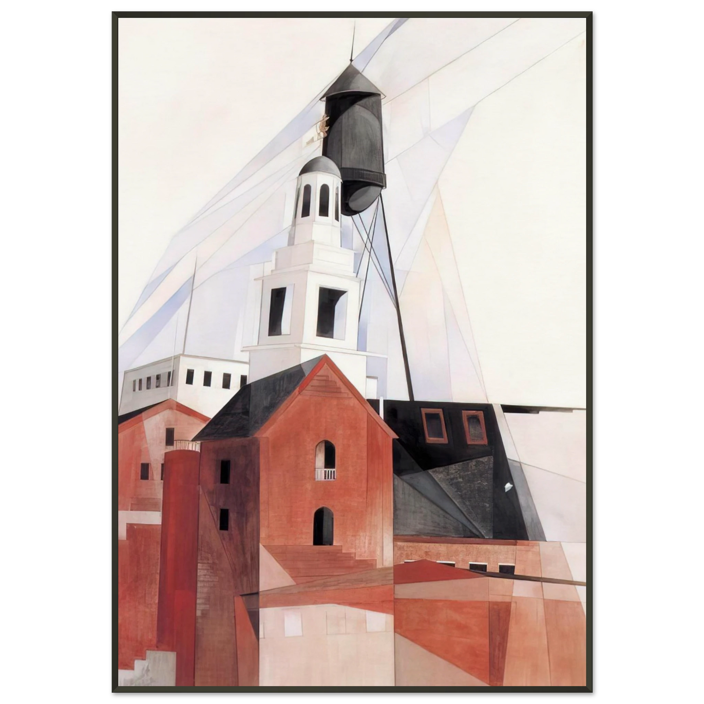 Charles Demuth  Lancaster  1920 Framed Art Print  - Aluminum Frame - 21x29.7 cm / 8x12"