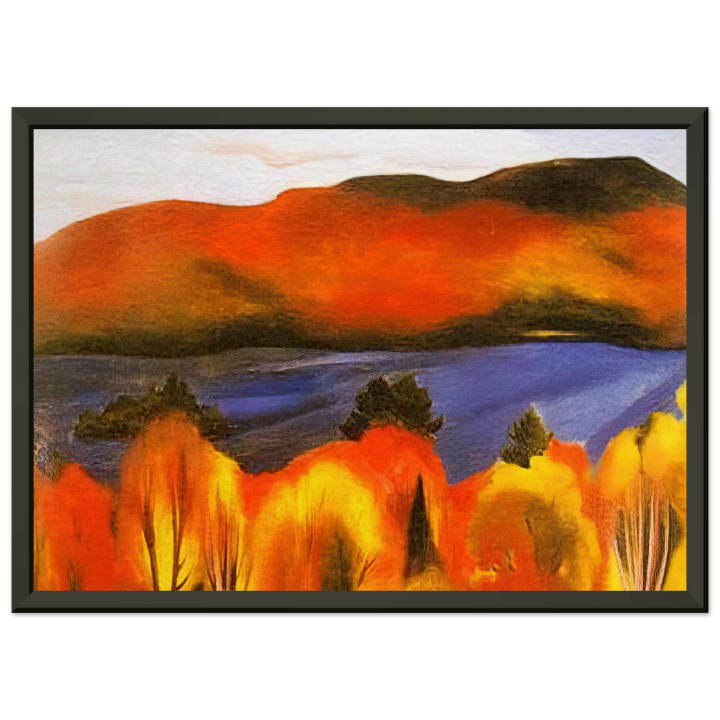 Georgia OKeeffe  Lake George Autumn Framed Art Print  - Aluminum Frame - 40x50 cm / 16x20 inches