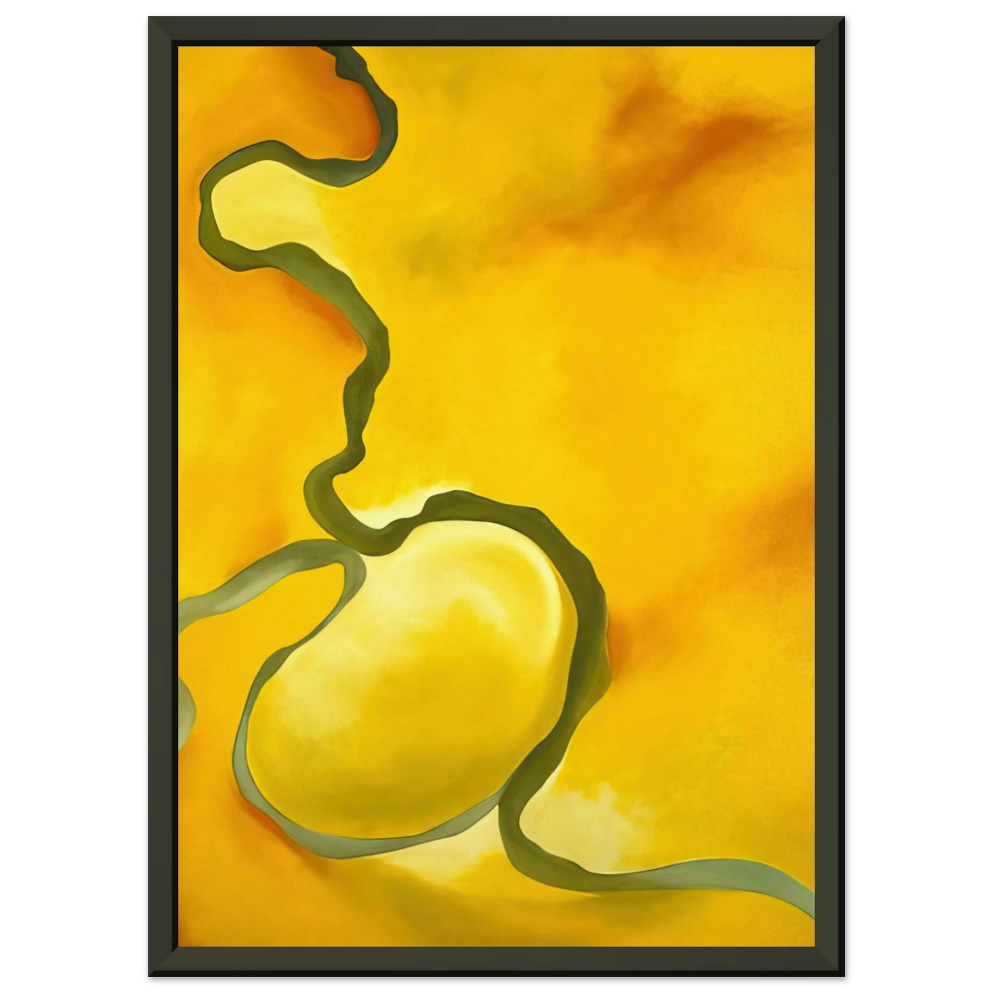 Georgia OKeeffe  Green Yellow and Orange Framed Art Print  - Aluminum Frame - 60x80 cm / 24x32 inches