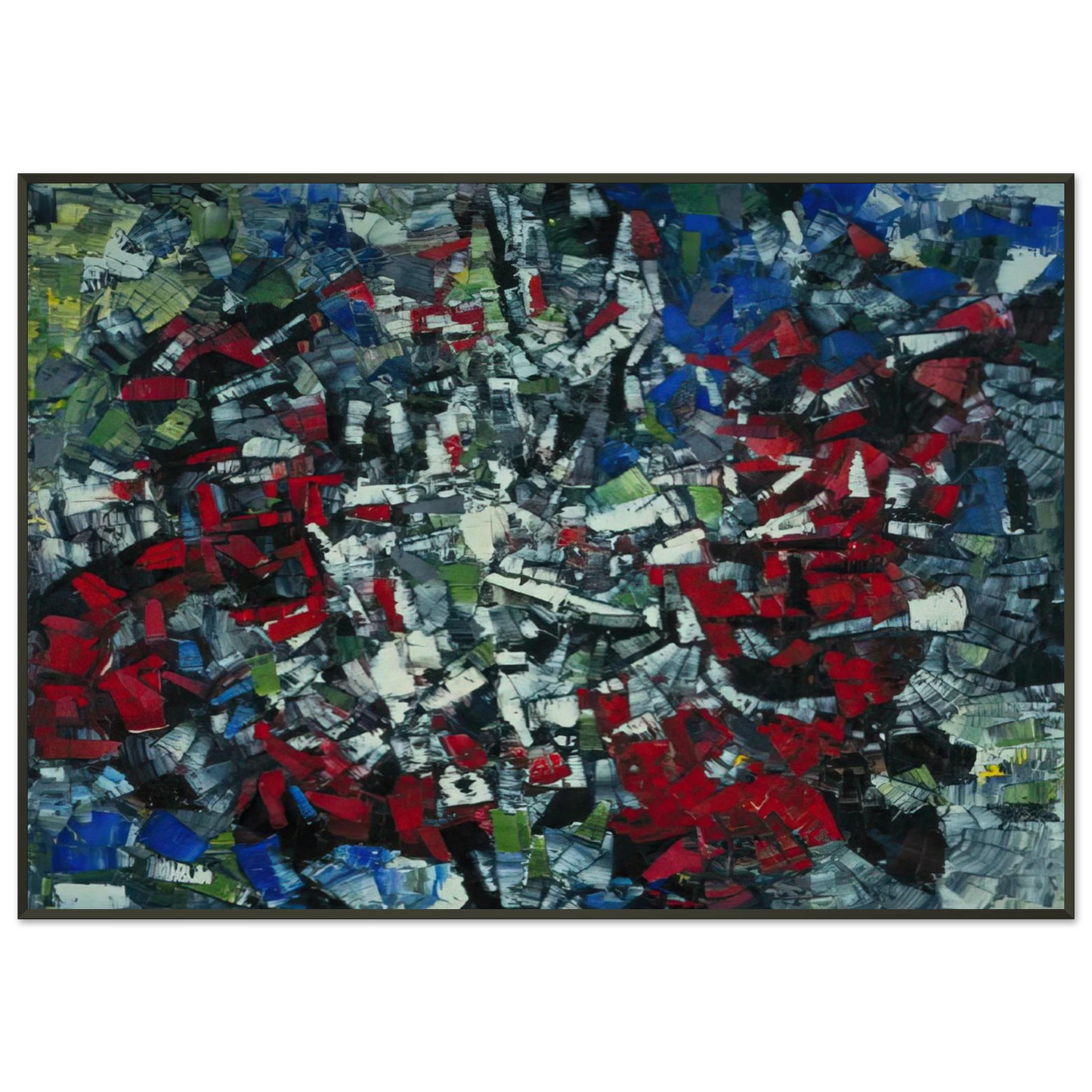 JeanPaul Riopelle  The Wheel II Framed Art Print  - Aluminum Frame - 21x29.7 cm / 8x12"