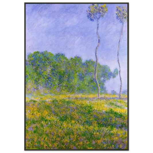 claude monet  Spring Landscape Framed Art Print  - Aluminum Frame - 21x29.7 cm / 8x12"