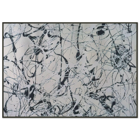 Jackson Pollock  NUMBER 23 Framed Art Print  - Aluminum Frame - 21x29.7 cm / 8x12"