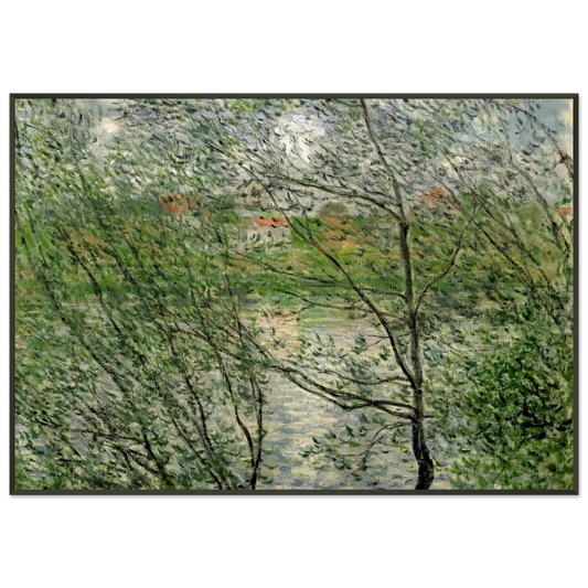 claude monet  The Isle GrandeJatte on the Siene Framed Art Print  - Aluminum Frame - 21x29.7 cm / 8x12"
