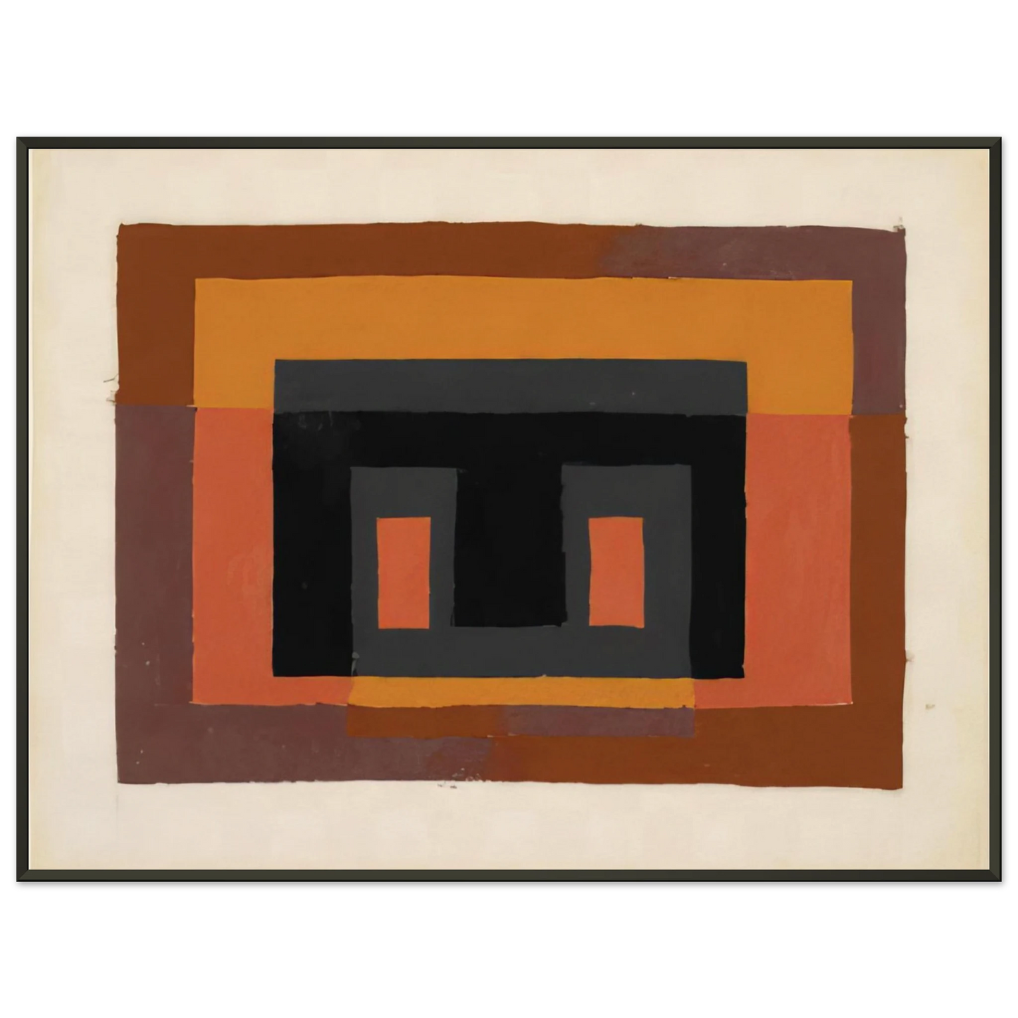 Josef Albers  STUDY FOR VARIANT 1947 Framed Art Print  - Aluminum Frame - 70x100 cm / 28x40 inches