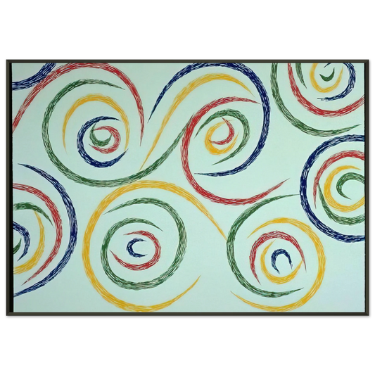 Piero Dorazio  Cercles du Matin  1992 Framed Art Print  - Aluminum Frame - 21x29.7 cm / 8x12"