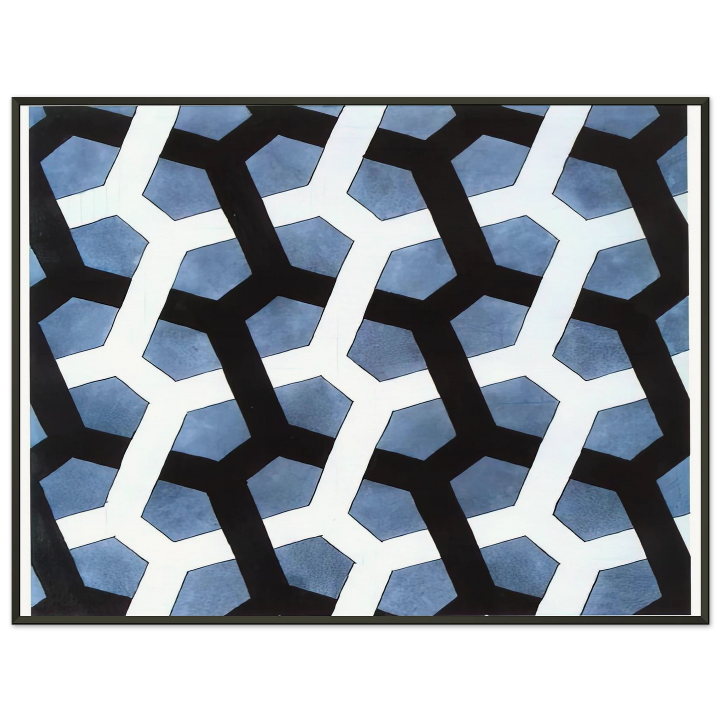 MC Escher  INTERLACED HEXAGON Framed Art Print  - Aluminum Frame - 70x100 cm / 28x40 inches
