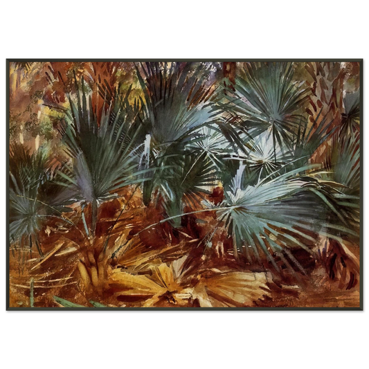 John Singer Sargent  Palmettos Framed Art Print  - Aluminum Frame - 21x29.7 cm / 8x12"