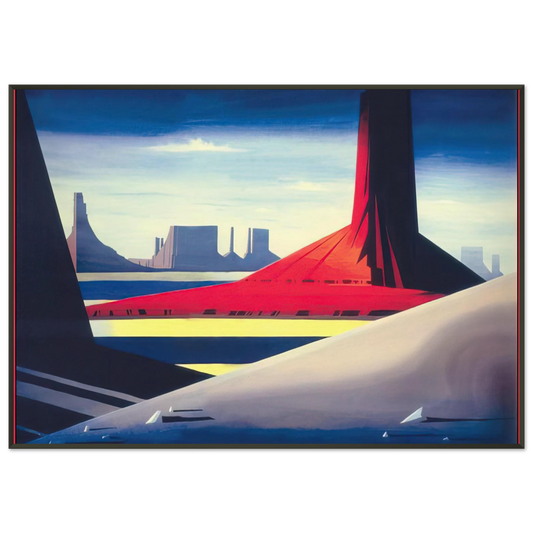 Eyvind Earle  Monument Valley Framed Art Print  - Aluminum Frame - 21x29.7 cm / 8x12"