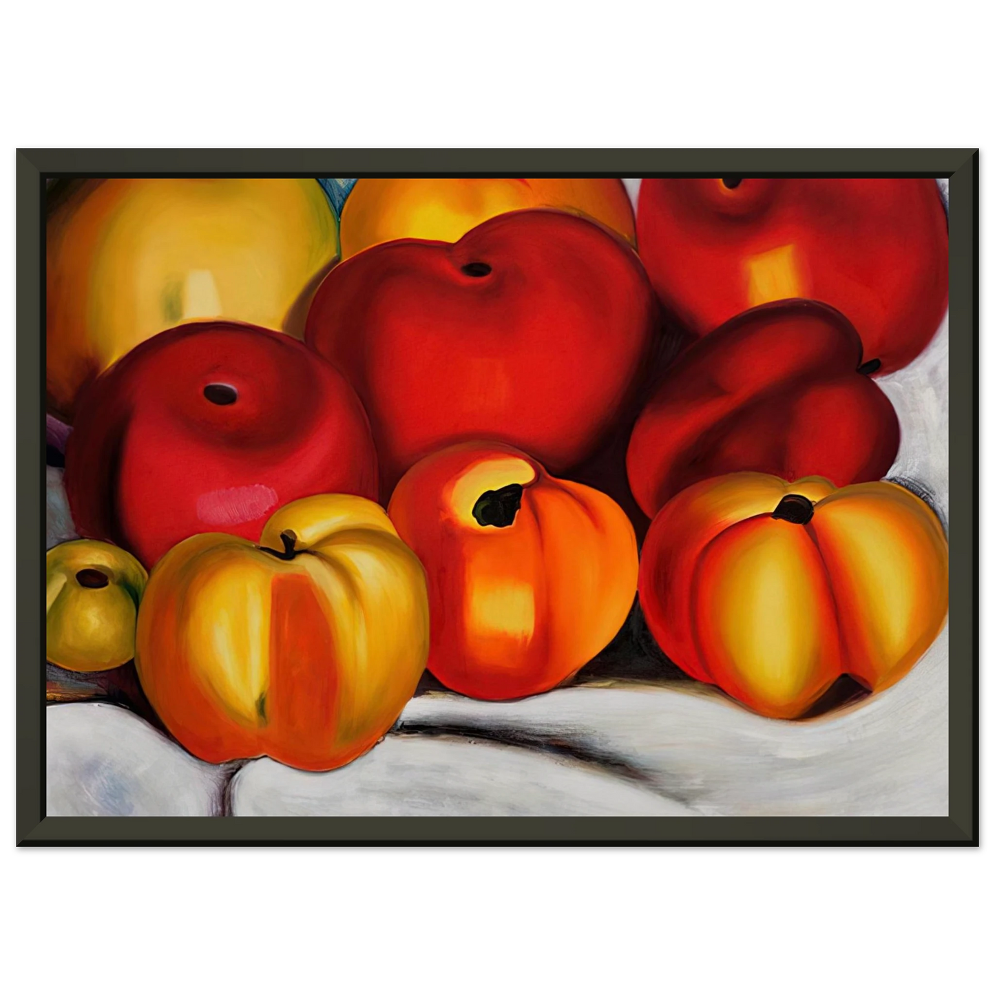 Georgia OKeeffe  Apple Family II Framed Art Print  - Aluminum Frame - 40x50 cm / 16x20 inches