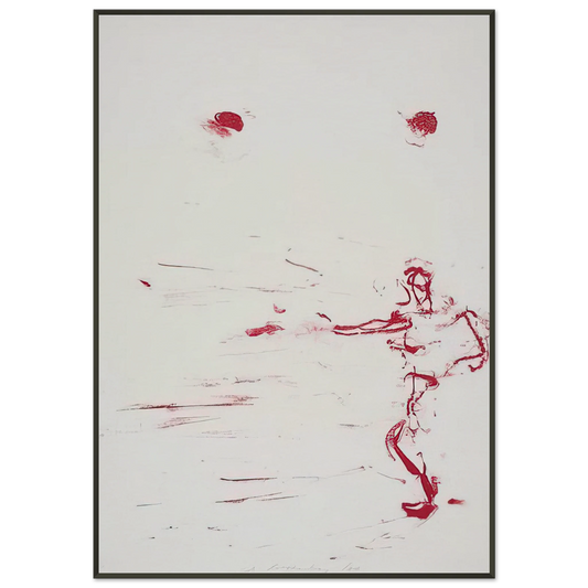 Susan Rothenberg  RED DANCE 1986 Framed Art Print  - Aluminum Frame - 21x29.7 cm / 8x12"