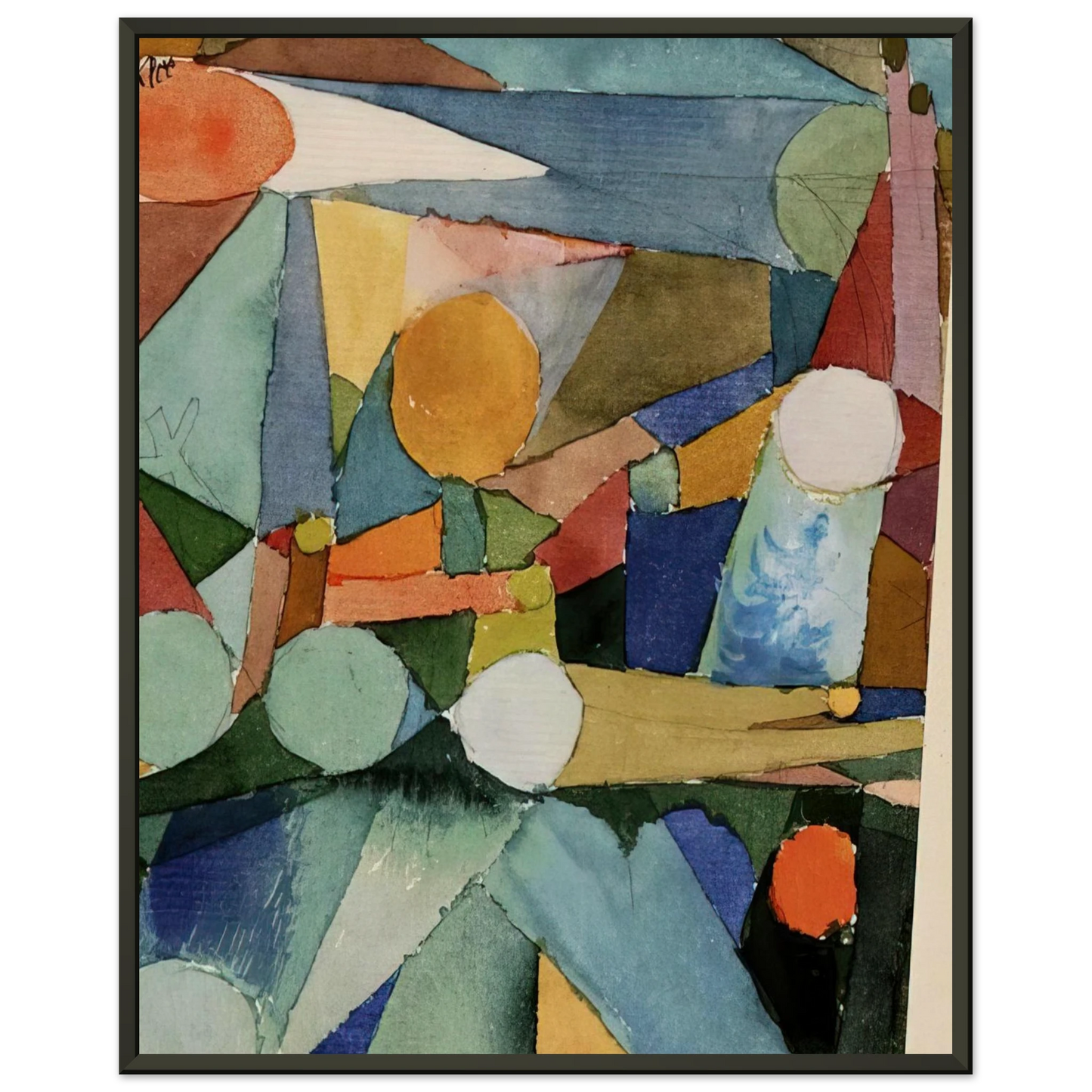 Paul Klee  COLOUR SHAPES 1914 Framed Art Print  - Aluminum Frame - 40x50 cm / 16x20 inches